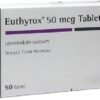 Euthyrox T4 Merck 50mcg 50 tablets